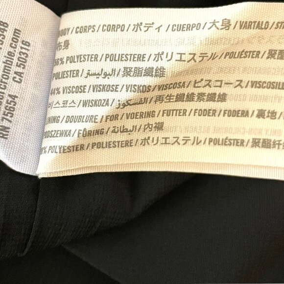 Abercrombie & Fitch Black Satin Blazer Mini Dress SMALL TALL (ST) - Picture 9 of 11